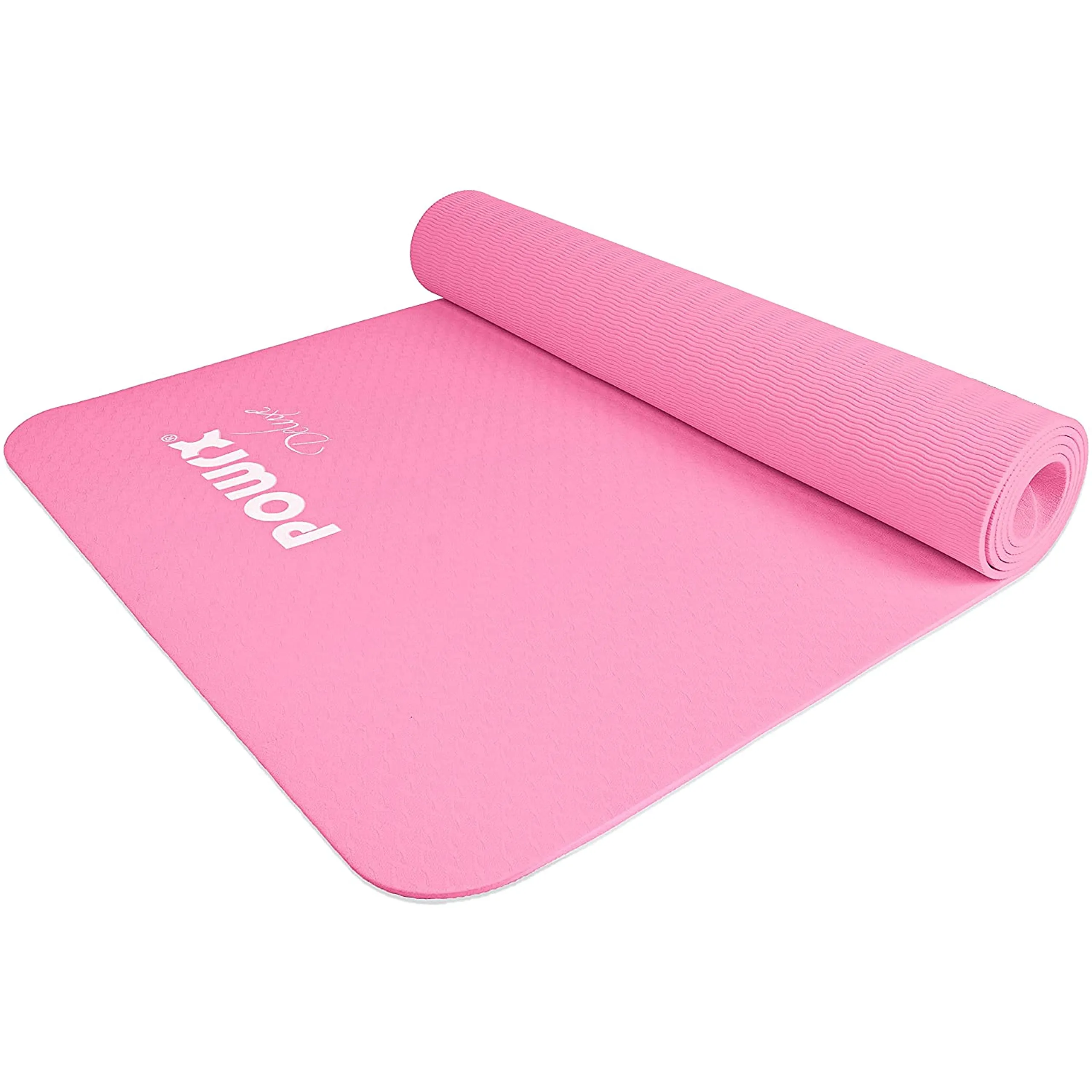 POWRX Yoga Mat TPE with Bag | Excersize mat for workout | Non-slip large yoga mat