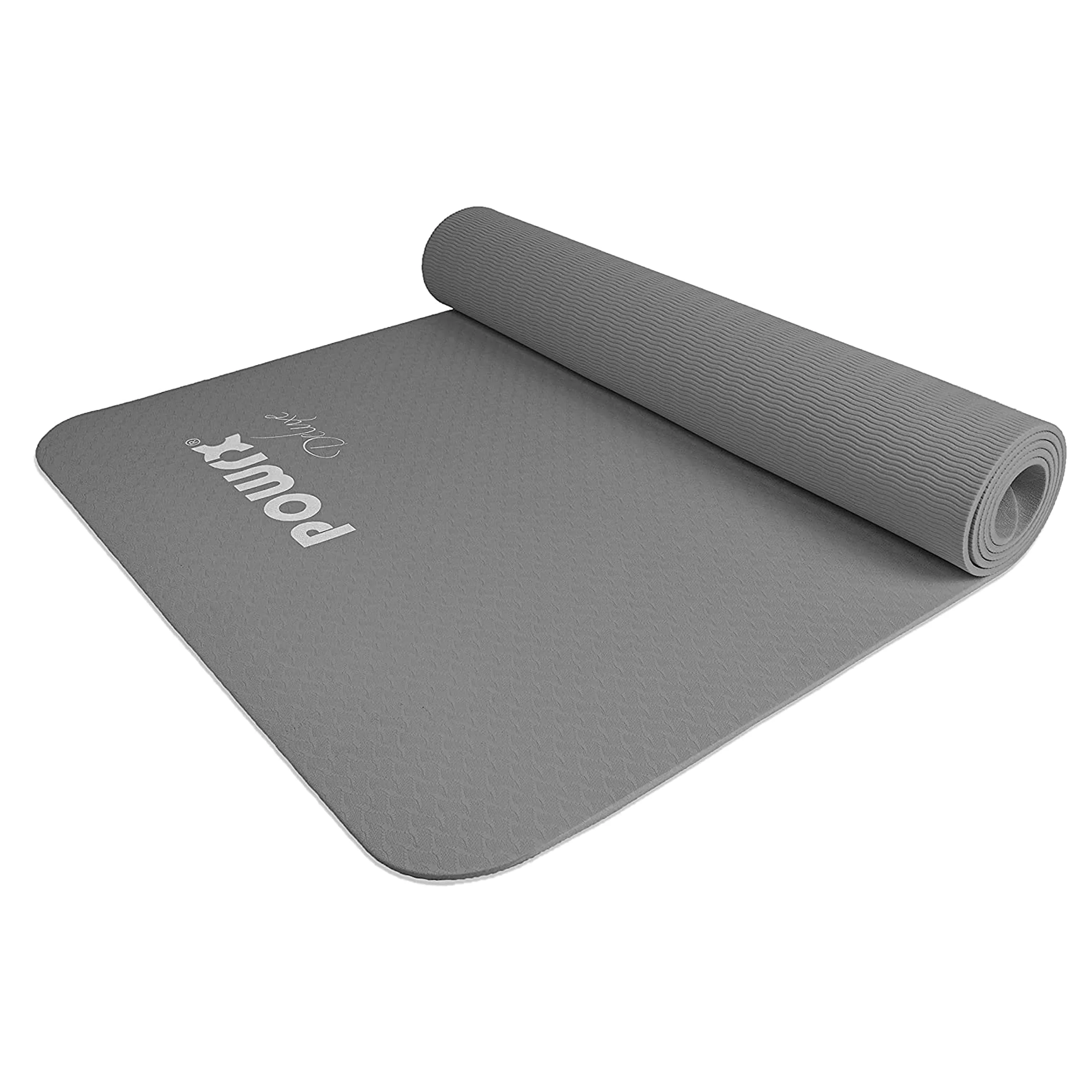 POWRX Yoga Mat TPE with Bag | Excersize mat for workout | Non-slip large yoga mat