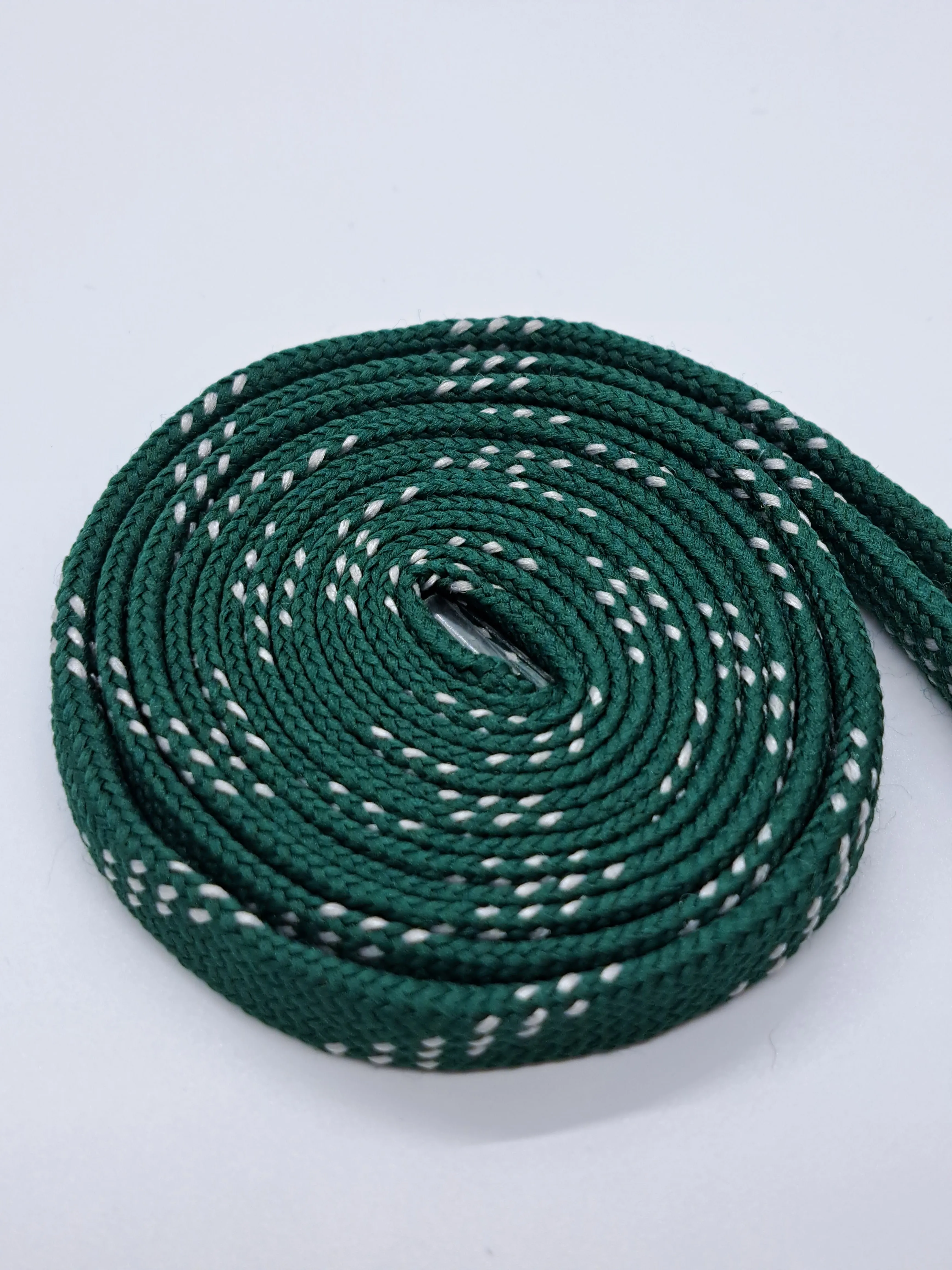 Premium Sport Laces - Forest Green with Silver Accents