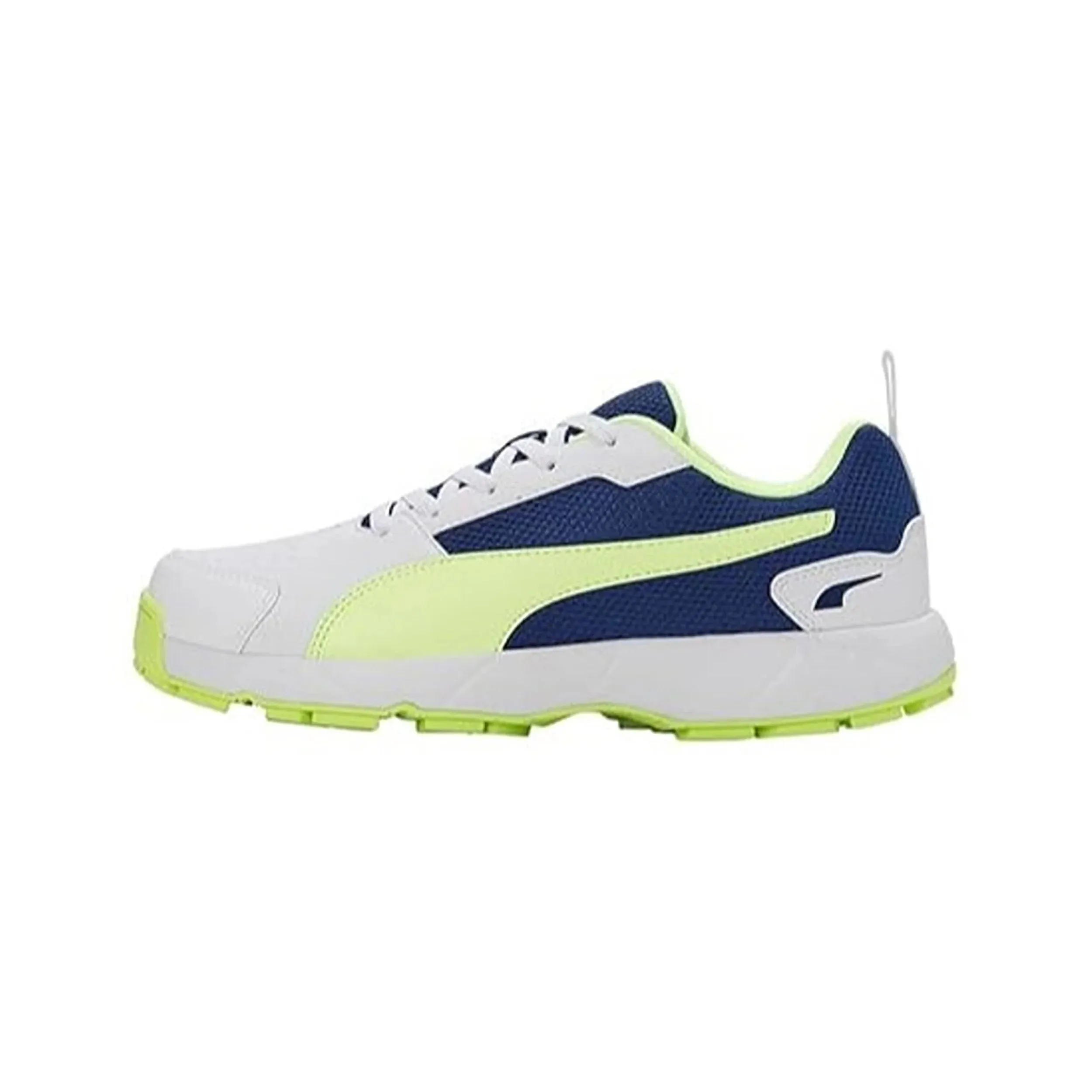 Puma Mens Cricket Highrun Cricket Shoe White-Blazing/Blue-Fast/Yellow - 10780603