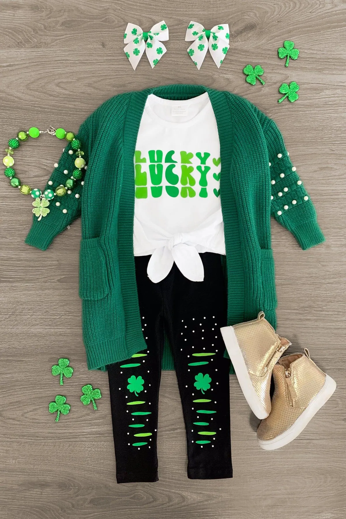 "Lucky" Four-Leaf Clover Legging Set