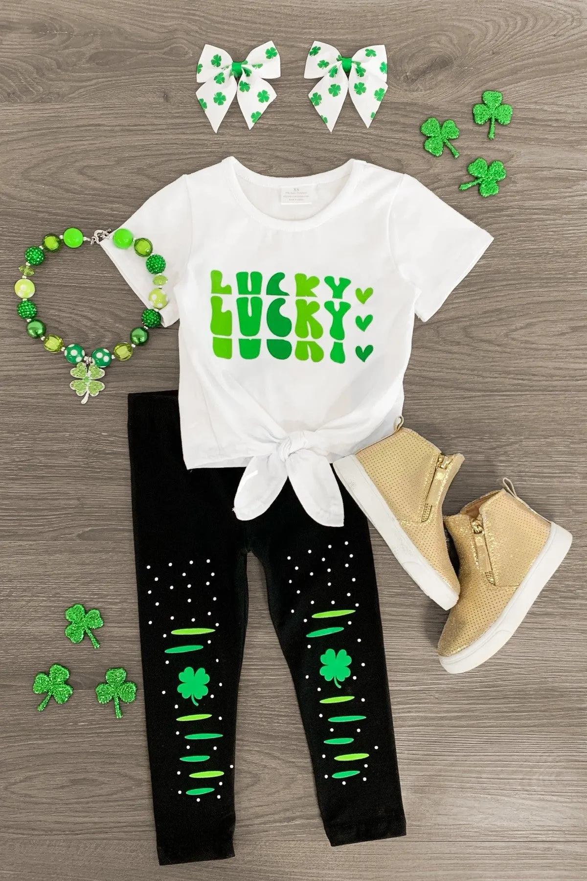 "Lucky" Four-Leaf Clover Legging Set