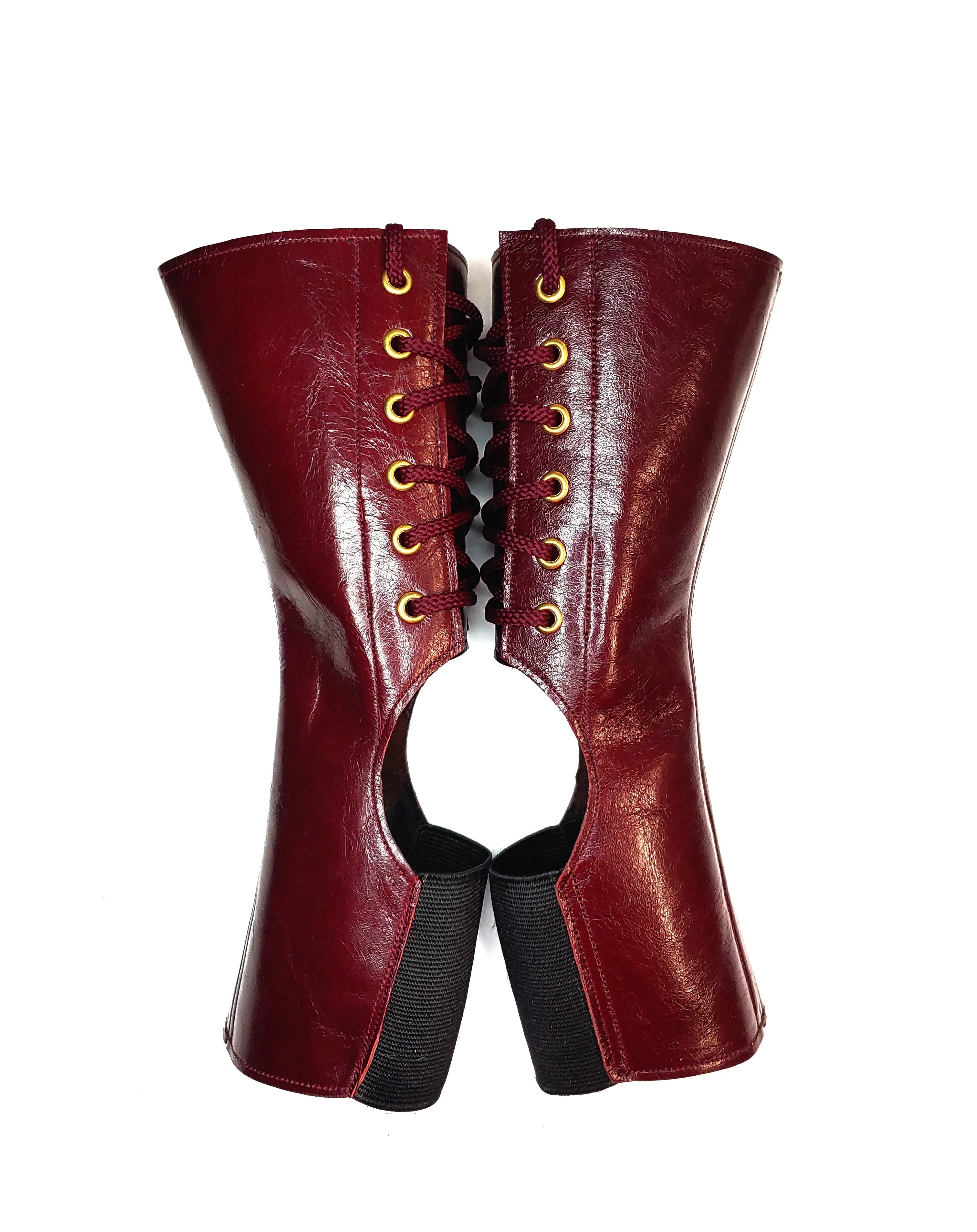 READY MADE Burgundy Aerial Boots SIZE 2