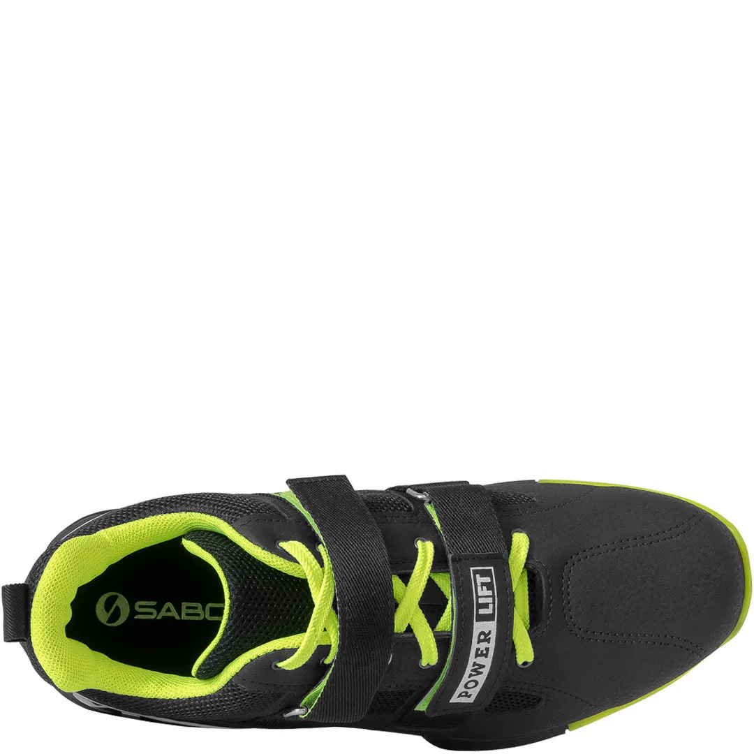 SABO PowerLift weightlifting shoes - Black/Lime (small sizes)