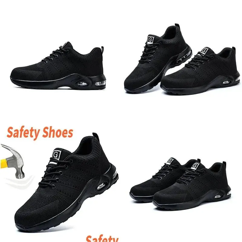 Safety Shoes Work Steel Toes Perforated Protective Boots Indestructible Lightweight 240606 Drop Delivery Dho9Z