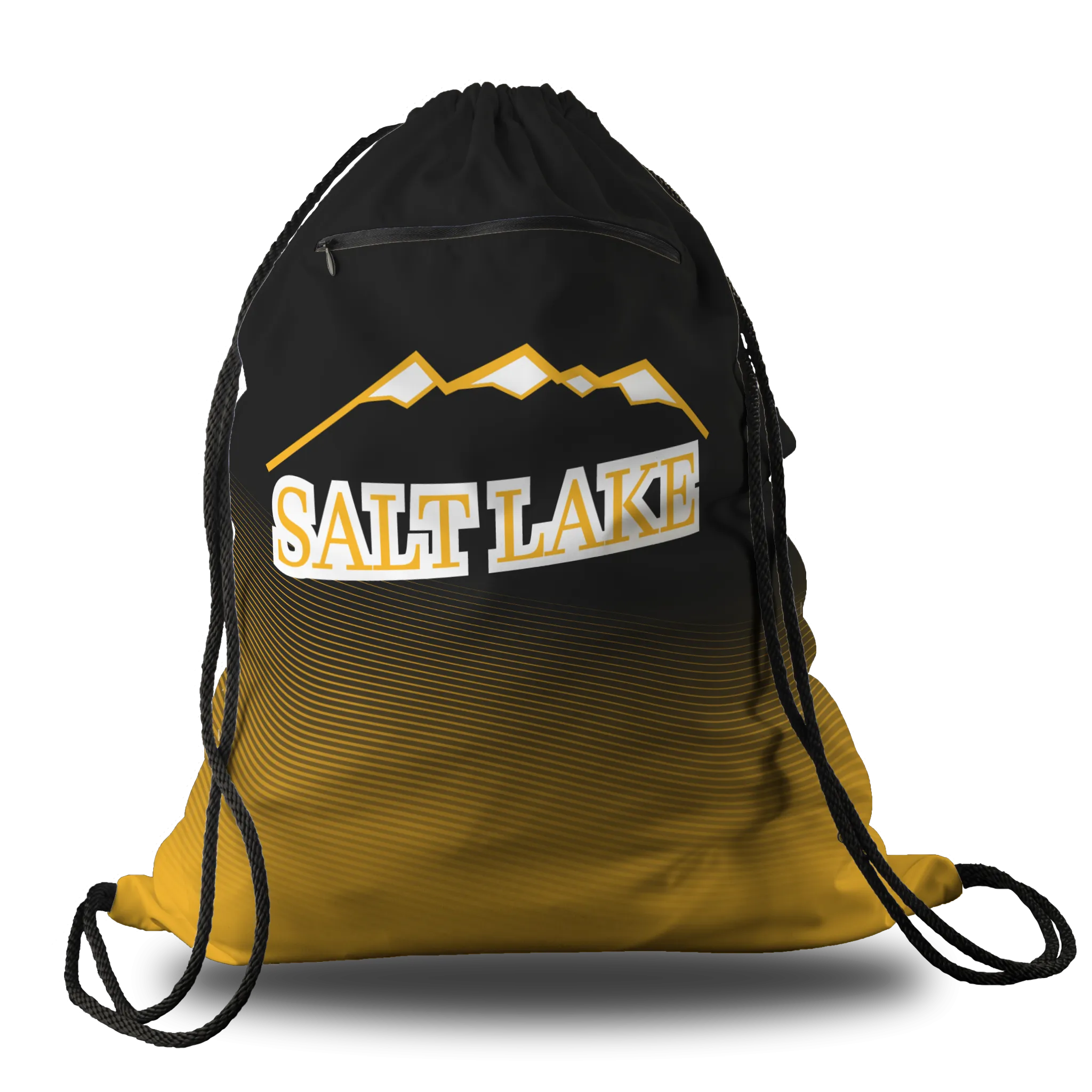 Salt Lake Metro Oversized Premium Cinch Bag with Zip Pocket and Personalization