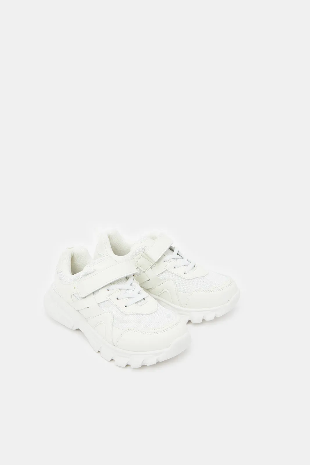 Senior Boys White Chunky Sneaker