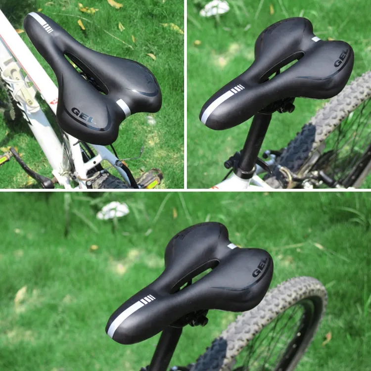 Silicone Bicycle Seat Mountain Bike Saddle Seat Cushion Comfortable Bicycle Accessories Equipment(Black)