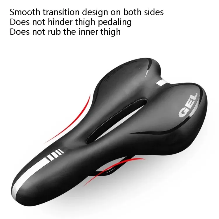 Silicone Bicycle Seat Mountain Bike Saddle Seat Cushion Comfortable Bicycle Accessories Equipment(Black)