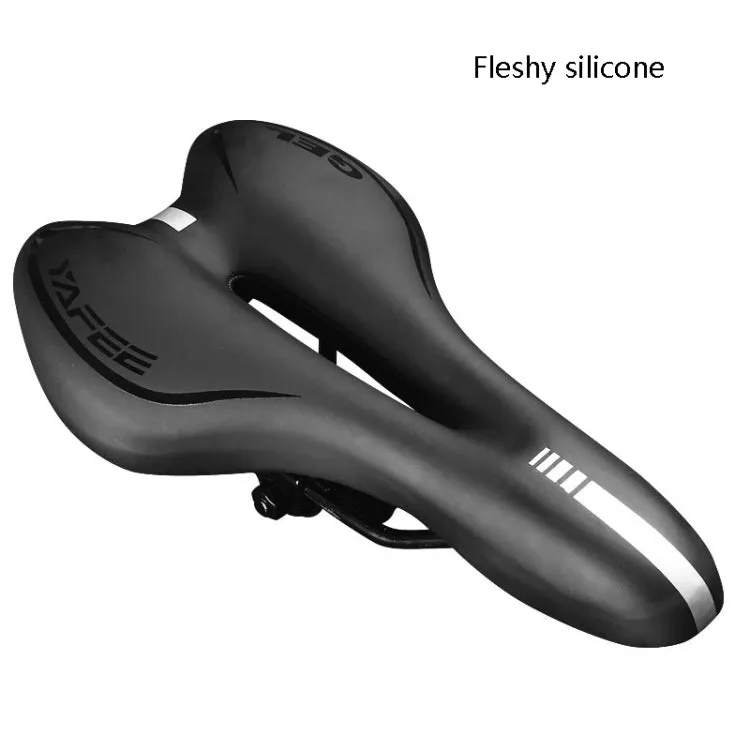 Silicone Bicycle Seat Mountain Bike Saddle Seat Cushion Comfortable Bicycle Accessories Equipment(Black)