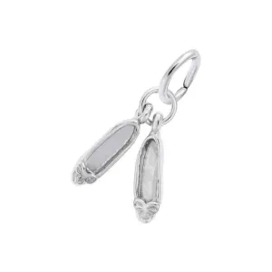 Silver Ballet Shoes Charm  0448