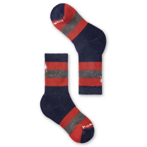 SMARTWOOL KIDS' HIKE FULL CUSHION STRIPED CREW SOCKS