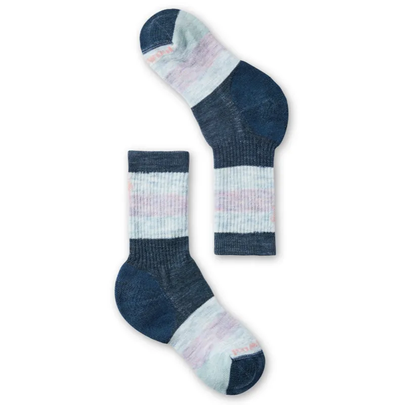 SMARTWOOL KIDS' HIKE FULL CUSHION STRIPED CREW SOCKS