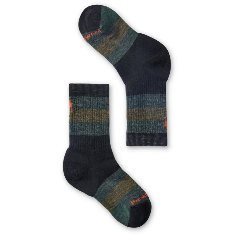 SMARTWOOL KIDS' HIKE FULL CUSHION STRIPED CREW SOCKS