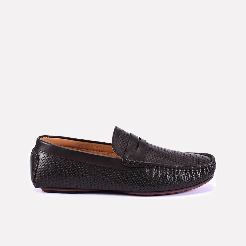 Stanley Brown Perforated Penny Loafers 0130831