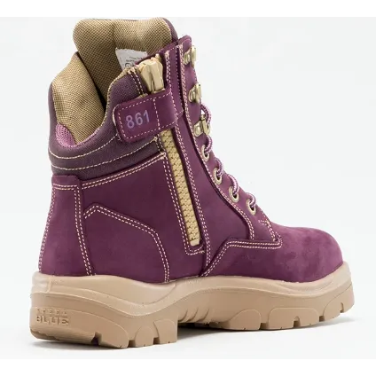 Steel Blue Women's Southern Cross Side Zip Steel Toe Work Boot - Purple - 892861