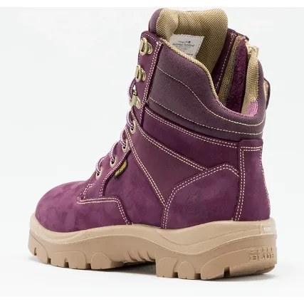 Steel Blue Women's Southern Cross Side Zip Steel Toe Work Boot - Purple - 892861