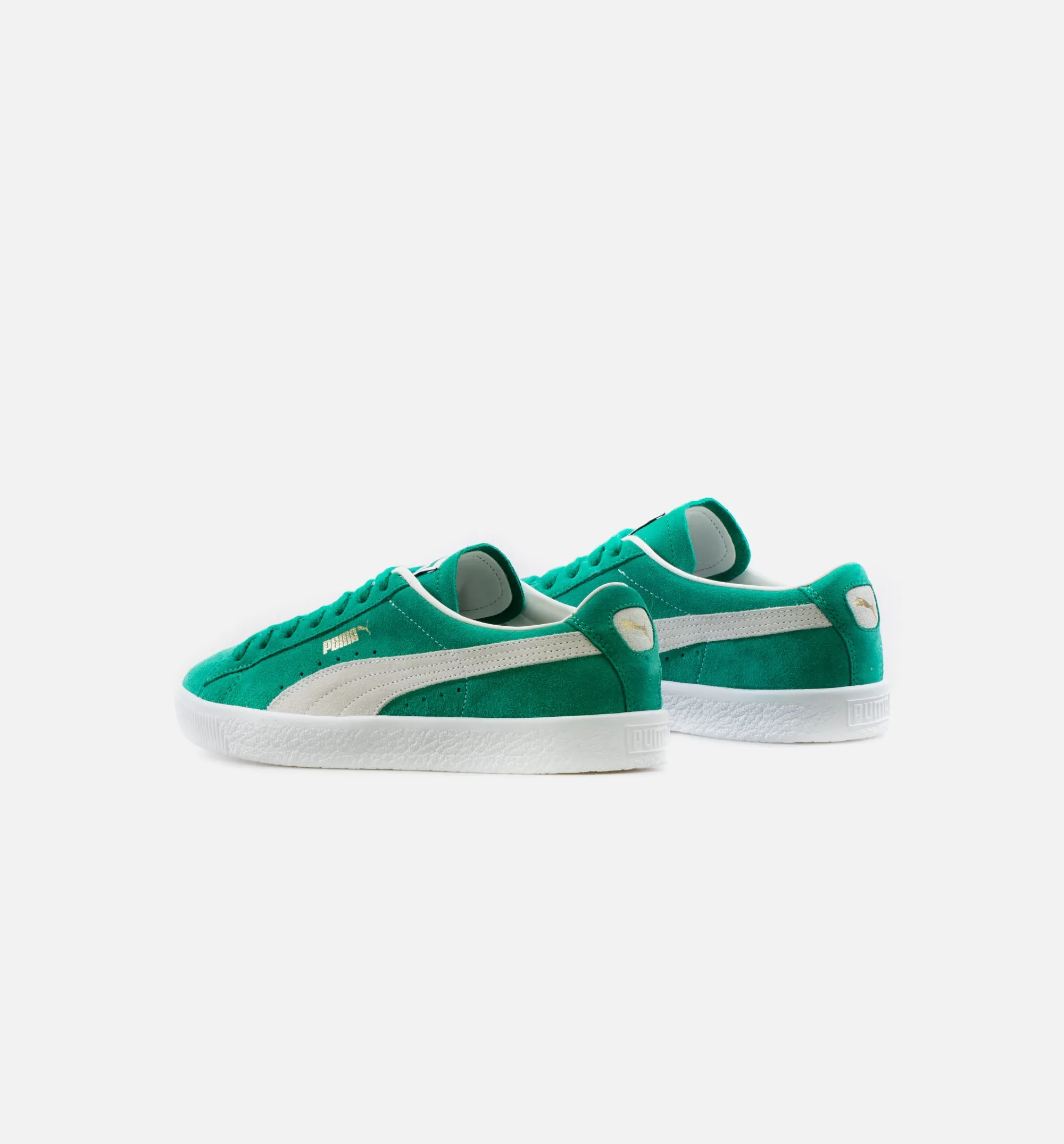 Suede Vintage Mens Lifestyle Shoe - Green/White