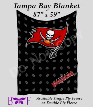 Tampa Bay 59"x87" soft blanket also available with sherpa fleece