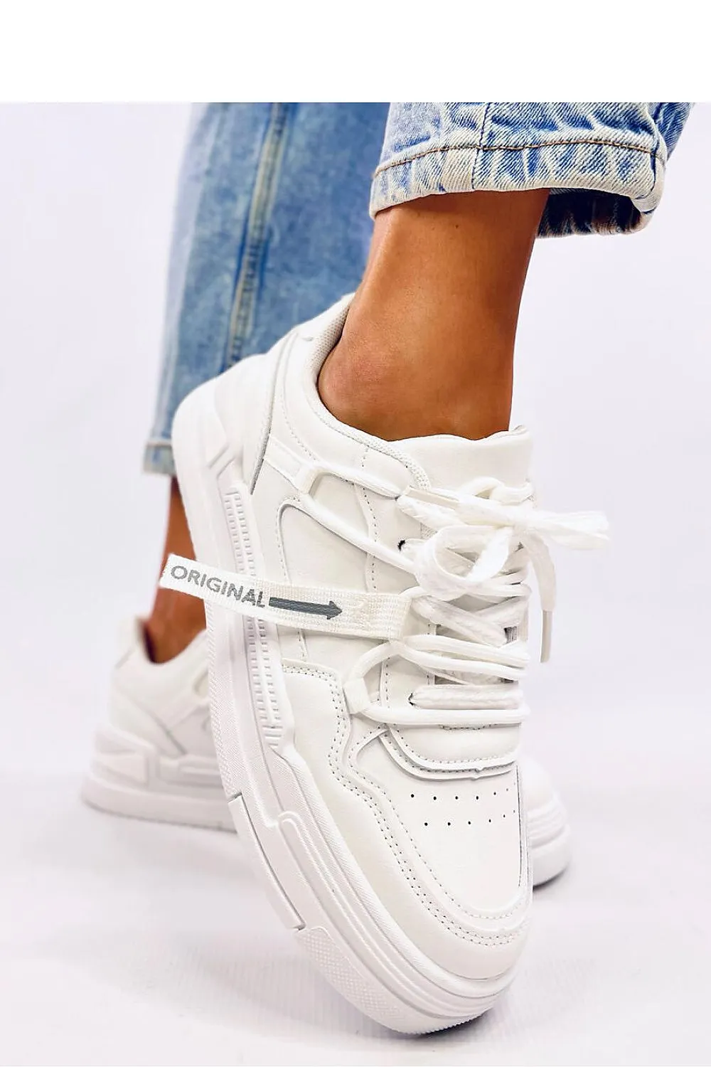 TEEK - Original Classic All White Laced Sport Shoes