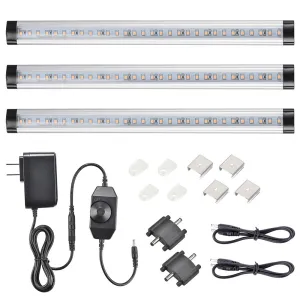 TheLAShop LED Under Cabinet Light Fixtures Bar Kit 3-Pack 11.5"