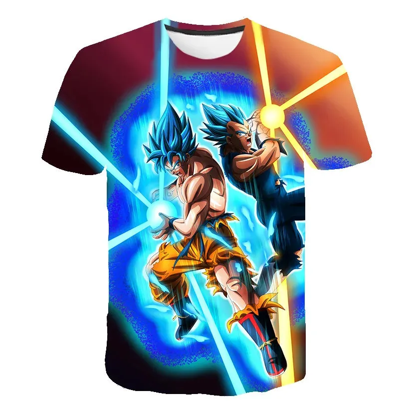 Top Clothes For Children Boys Dragon Ball T-shirt Men's Casual Short Sleeved Anime Cosplay Kids T Shirts Oversized Clothing Tee