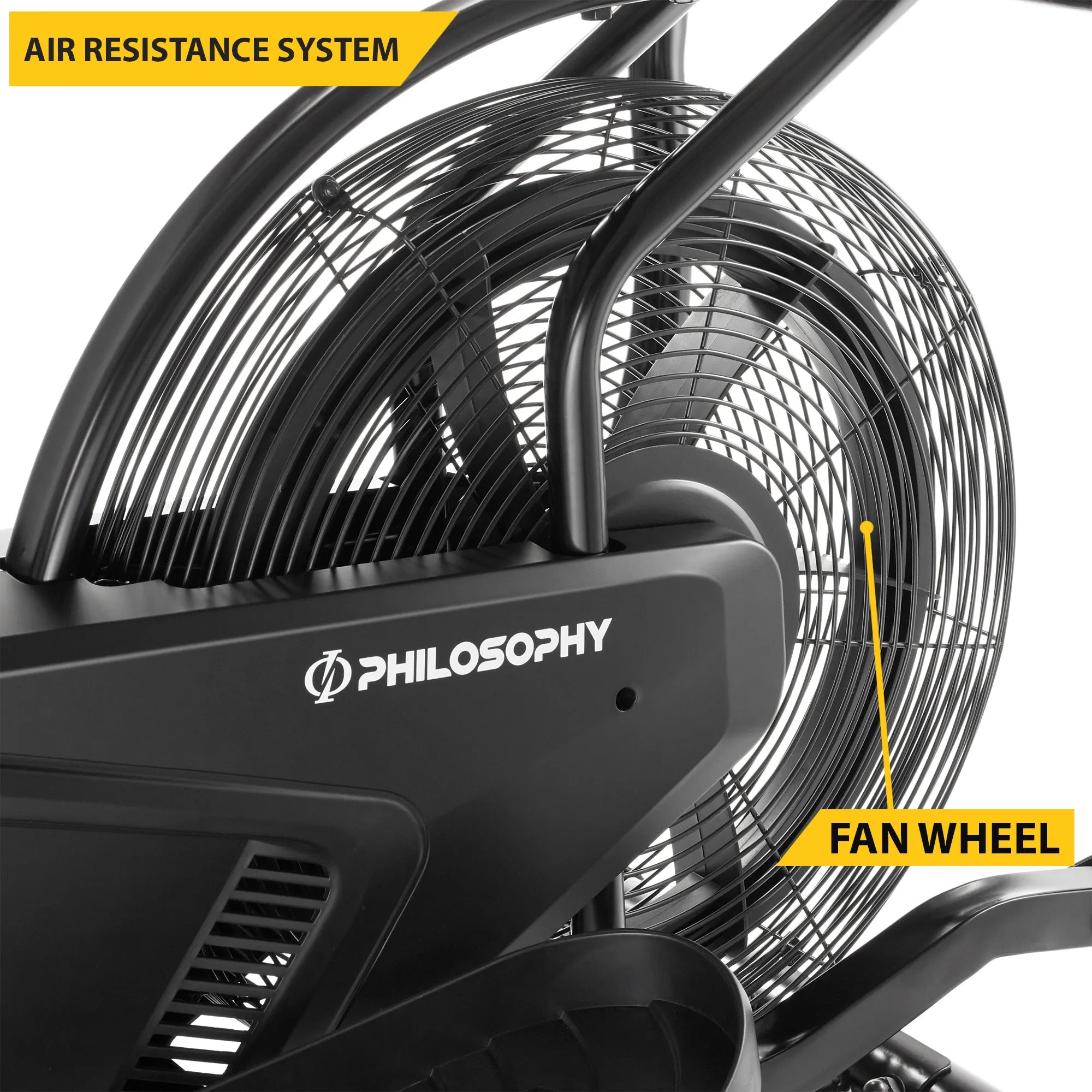 Upright Elliptical Trainer, Fan Bike - Indoor Cycle w/ Air Resistance