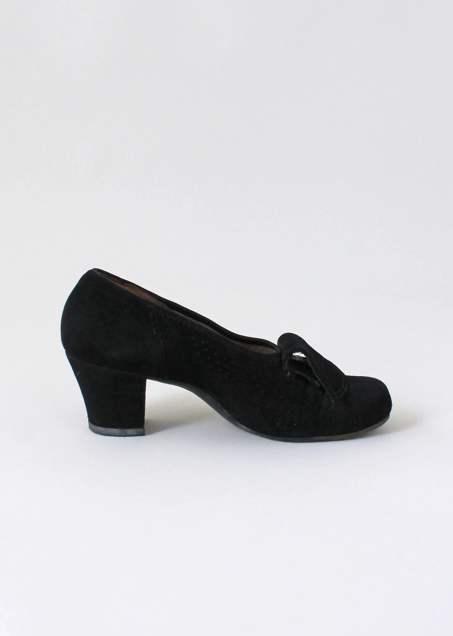 Vintage 1930s Black Art Deco Pumps