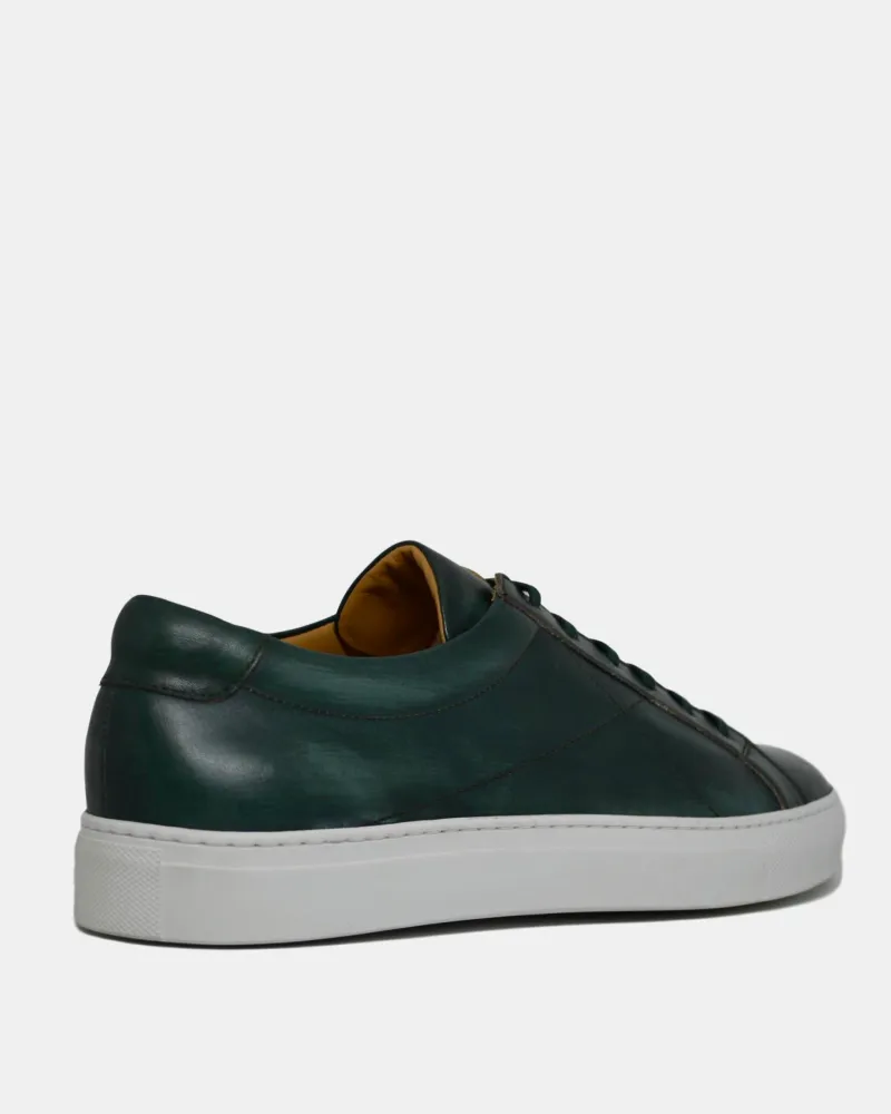 Vintage Green Leather Dress Sneaker