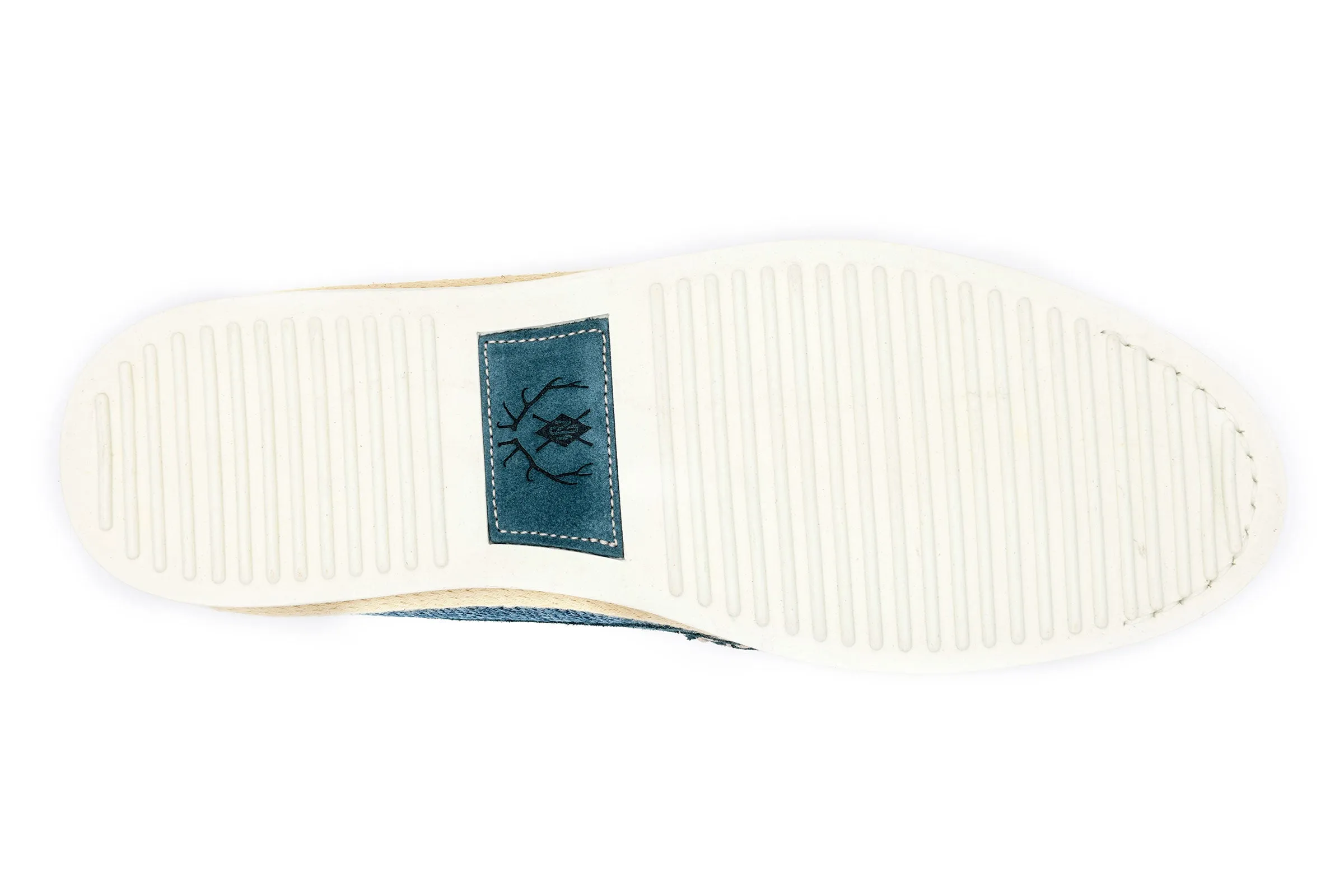 Watercolor Cotton Horse Bit Loafers - Ocean