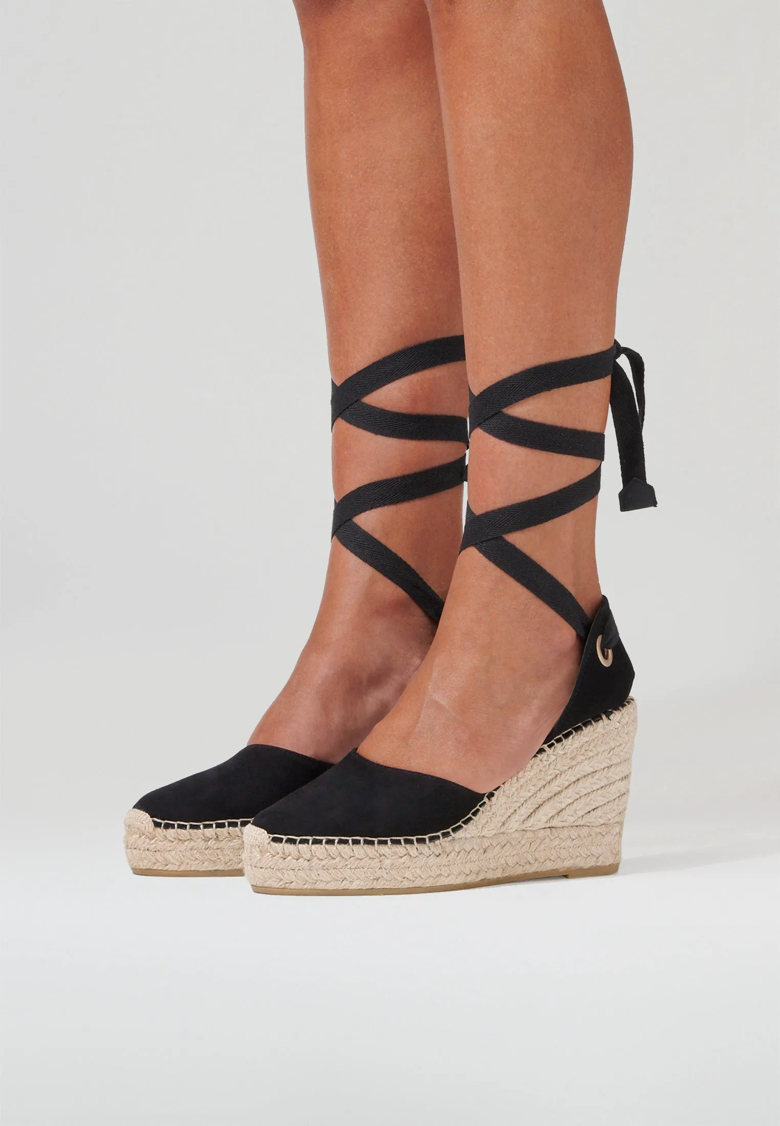 Wedges - Black Suede