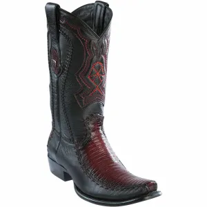 Wild West Boots #279F0743 Men's | Color Faded Burgundy| Men’s Wild West Lizard Boots Dubai Toe Handcrafted