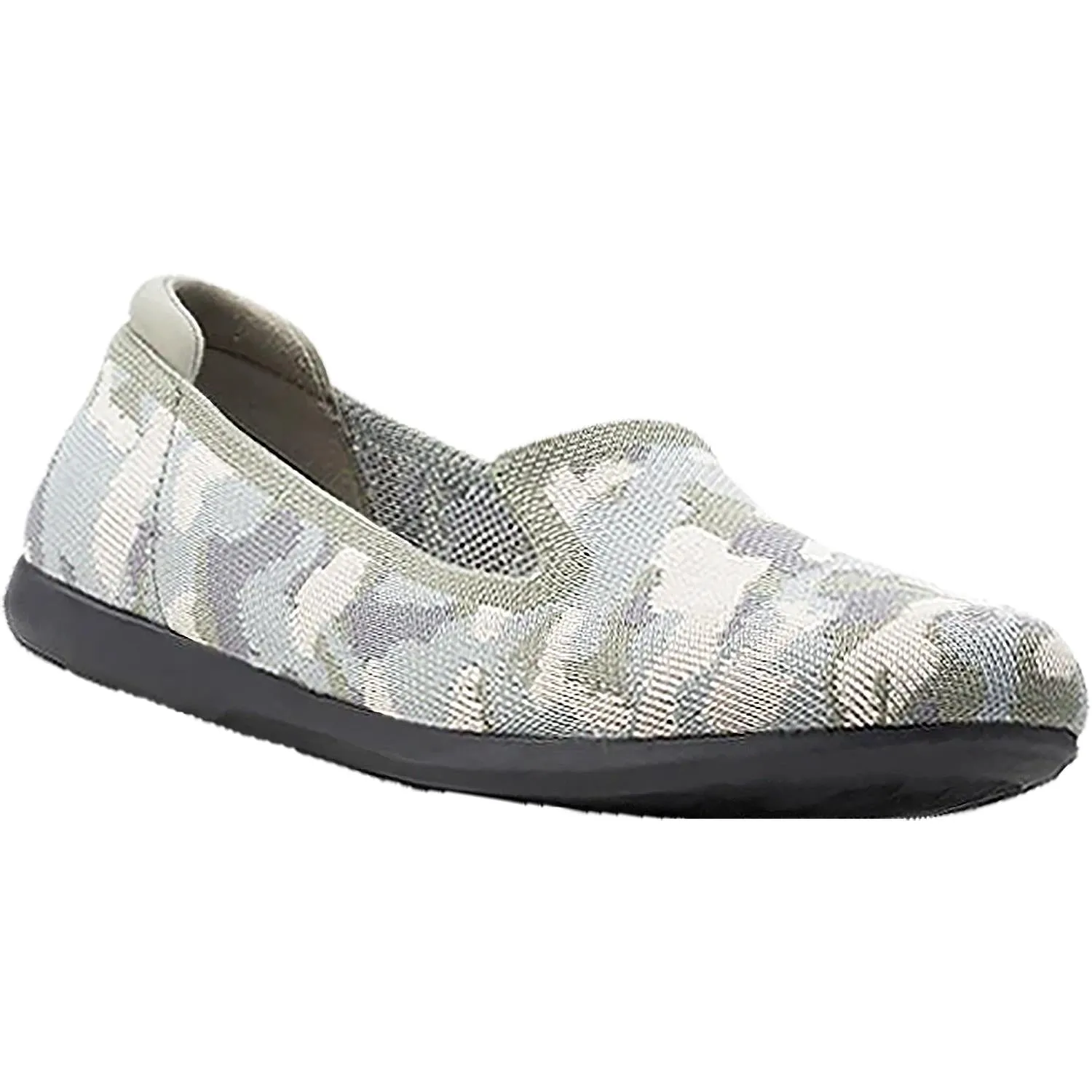 Women's Clarks Cloudsteppers Carly Dream Khaki Camo Textile