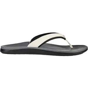 Women's OluKai Punua White/Charcoal Synthetic