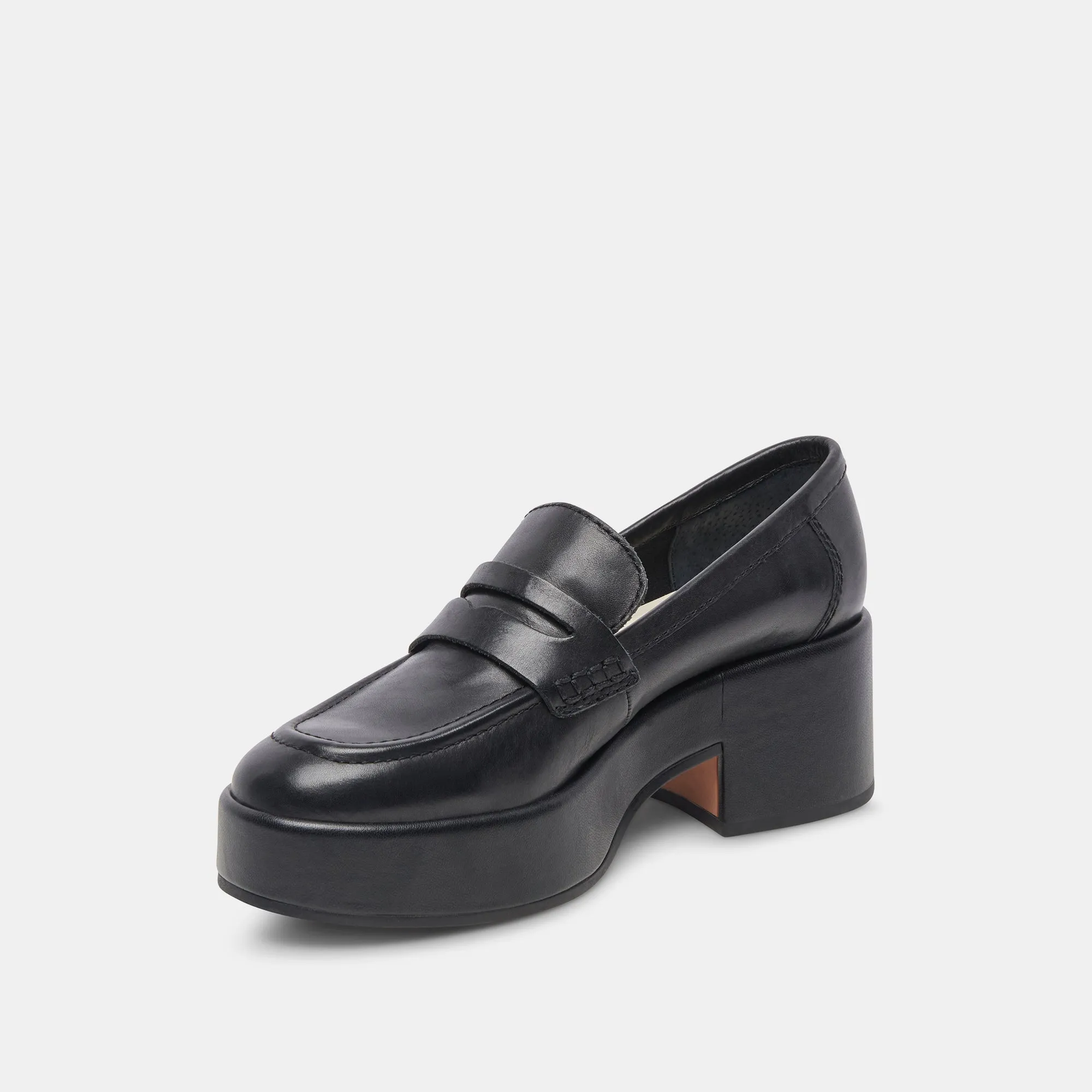 Women's Yanni Platform Loafers - Black Leather