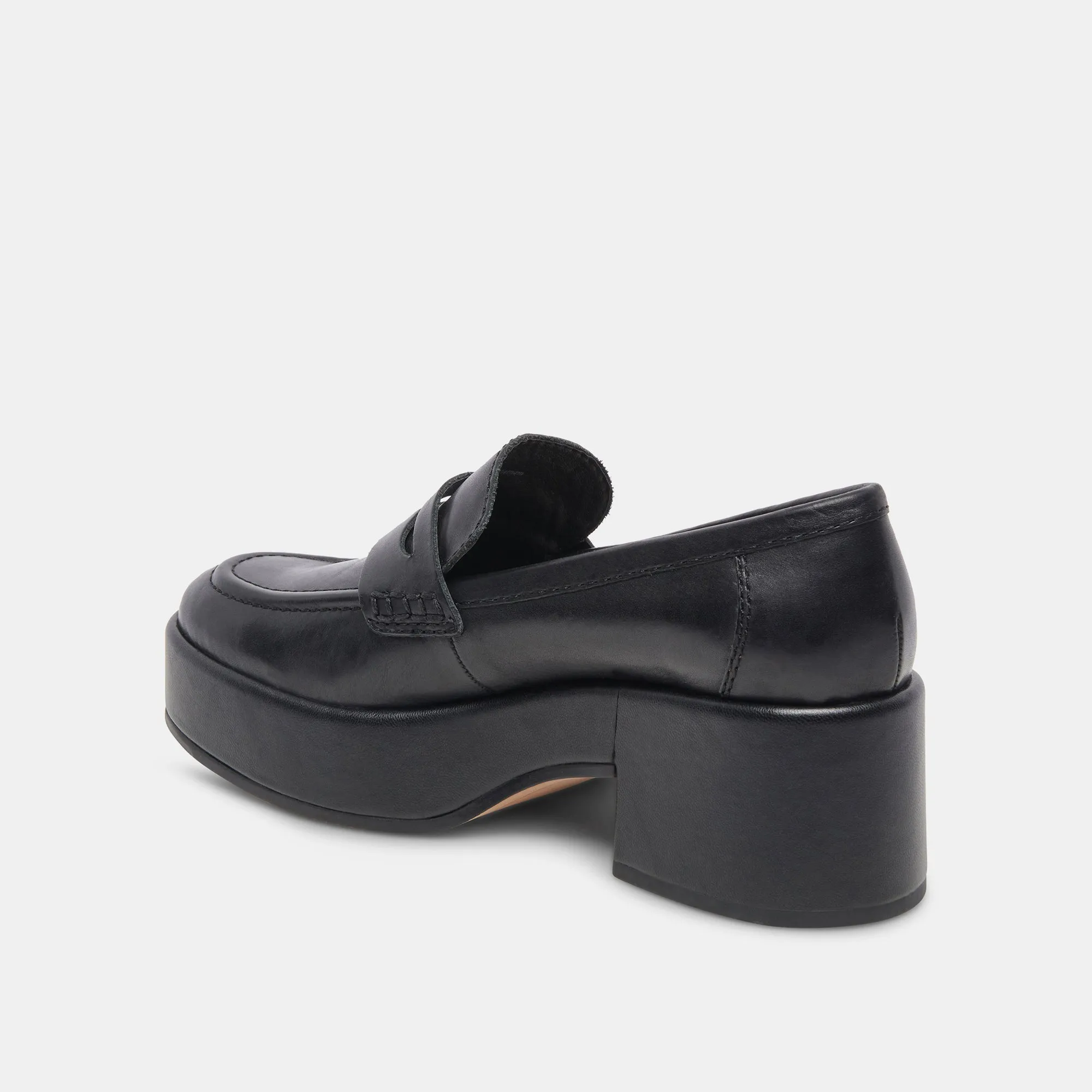 Women's Yanni Platform Loafers - Black Leather